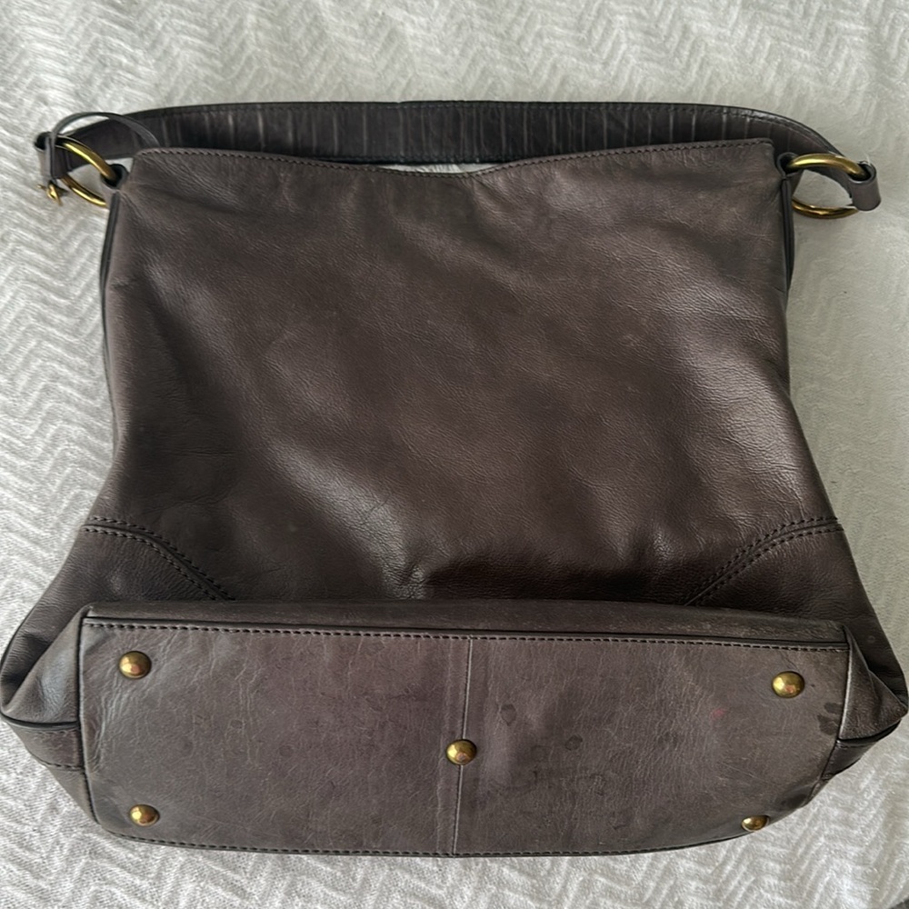 Frye Gray Leather Hobo Bag - Picture 7 of 10
